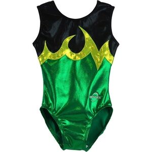Obersee Gymnastics Dance Leotard Ace Green Sz Adult Small AS NEW